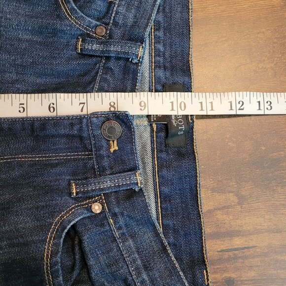 Talbots Jeans Womens 2 Straight Crop Low Rise Button Flap Pocket Dark Wash Denim - Picture 8 of 11